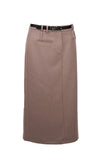 Ekol Women's Midi Length Minimalist Pencil Skirt - Everyday Chic