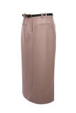 Ekol Women's Midi Length Minimalist Pencil Skirt - Everyday Chic