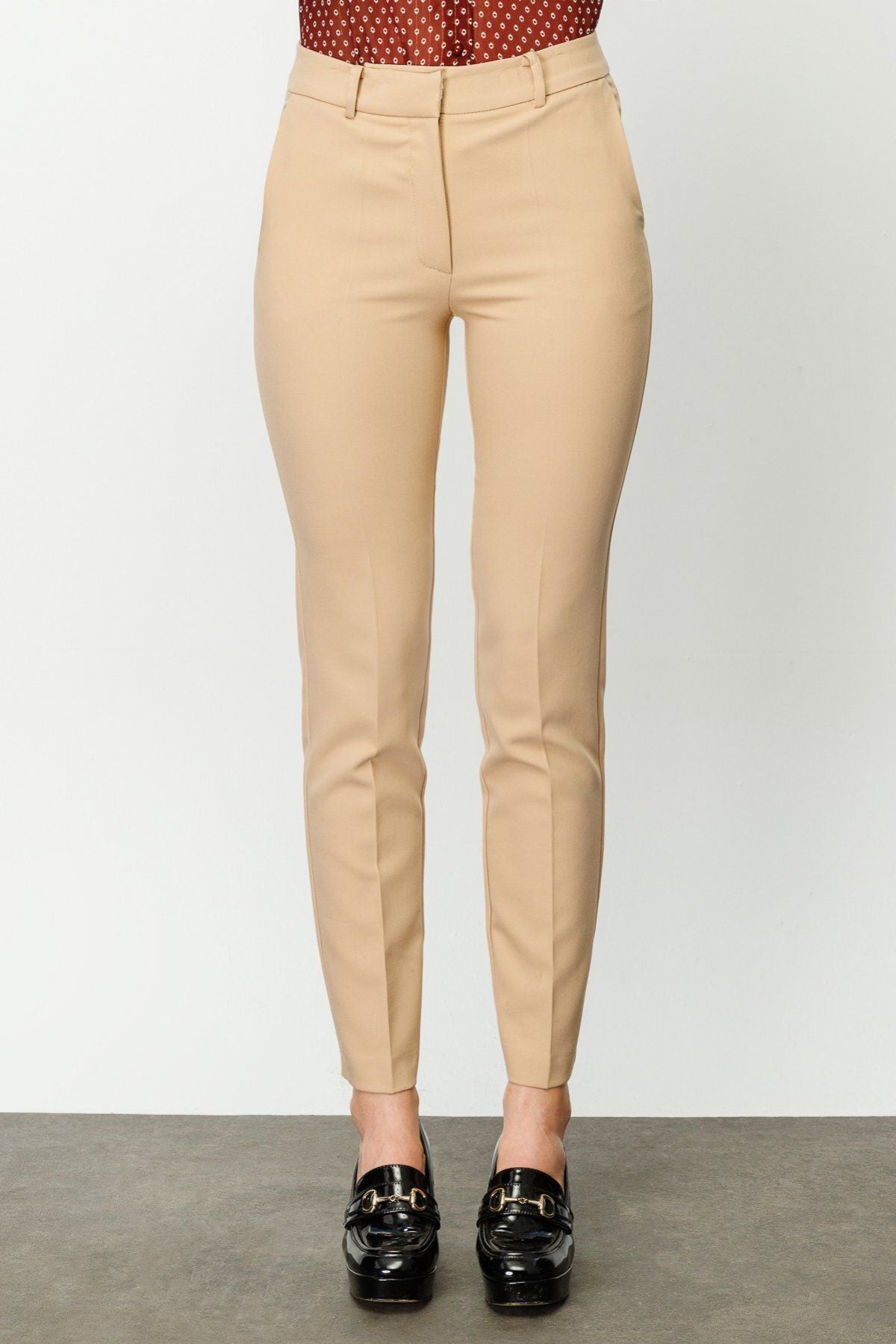 Ekol Minimalist Kadın Pantolon - Midi Boy, Regular Fit, Günlük Kullanım