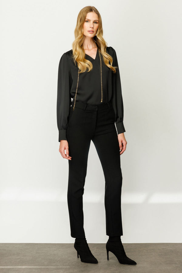 Ekol Minimalist Kadın Pantolon - Midi Boy, Regular Fit, Günlük Kullanım