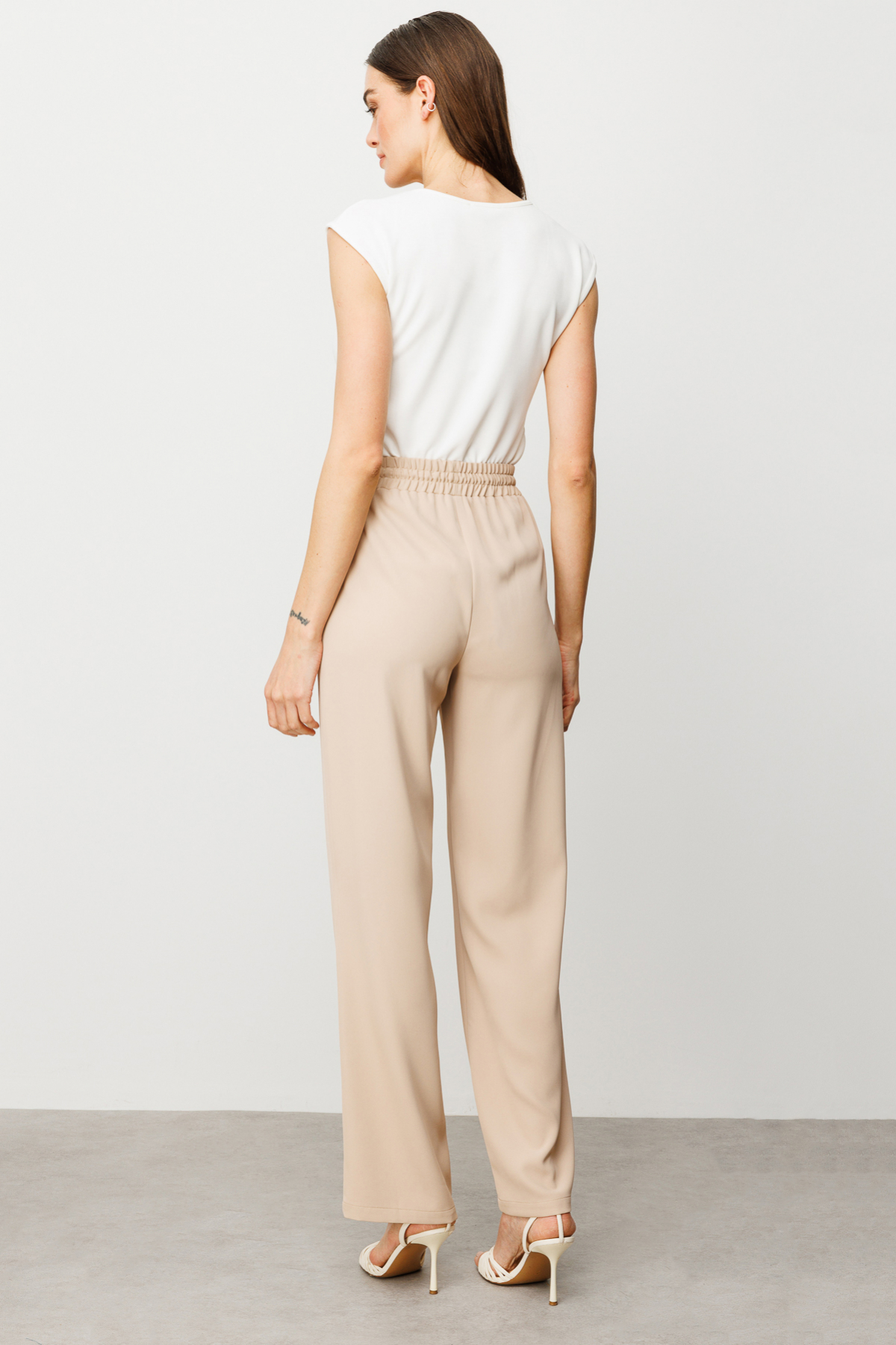 Ekol Minimalist Oversize Kadın Pantolon - Yüksek Bel - Rahat Secondary image