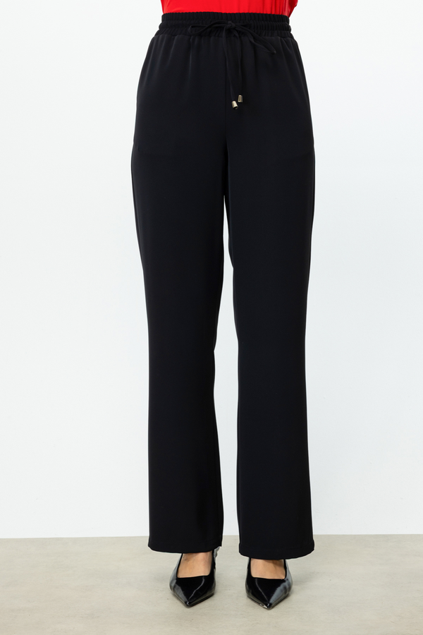 Ekol Minimalist Oversize Kadın Pantolon - Yüksek Bel - Rahat
