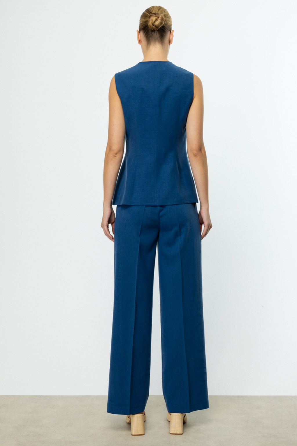 Ekol Minimalist Yüksek Bel Geniş Paça Kadın Pantolon - Günlük & İş