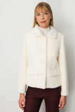 Ekol Plush Coat with Patch Pockets