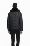 Ekol Fur-Trimmed Padded Jacket, Black.
