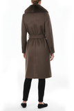 Ekol Fur-Trimmed Collar Coat with Patch Pockets