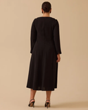 Büyük Beden Basic Midi Elbise Gala-Xi