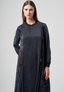 Müsemma Oversize Midi Kadife Elbise - Uzun Kol, Minimalist Tarz