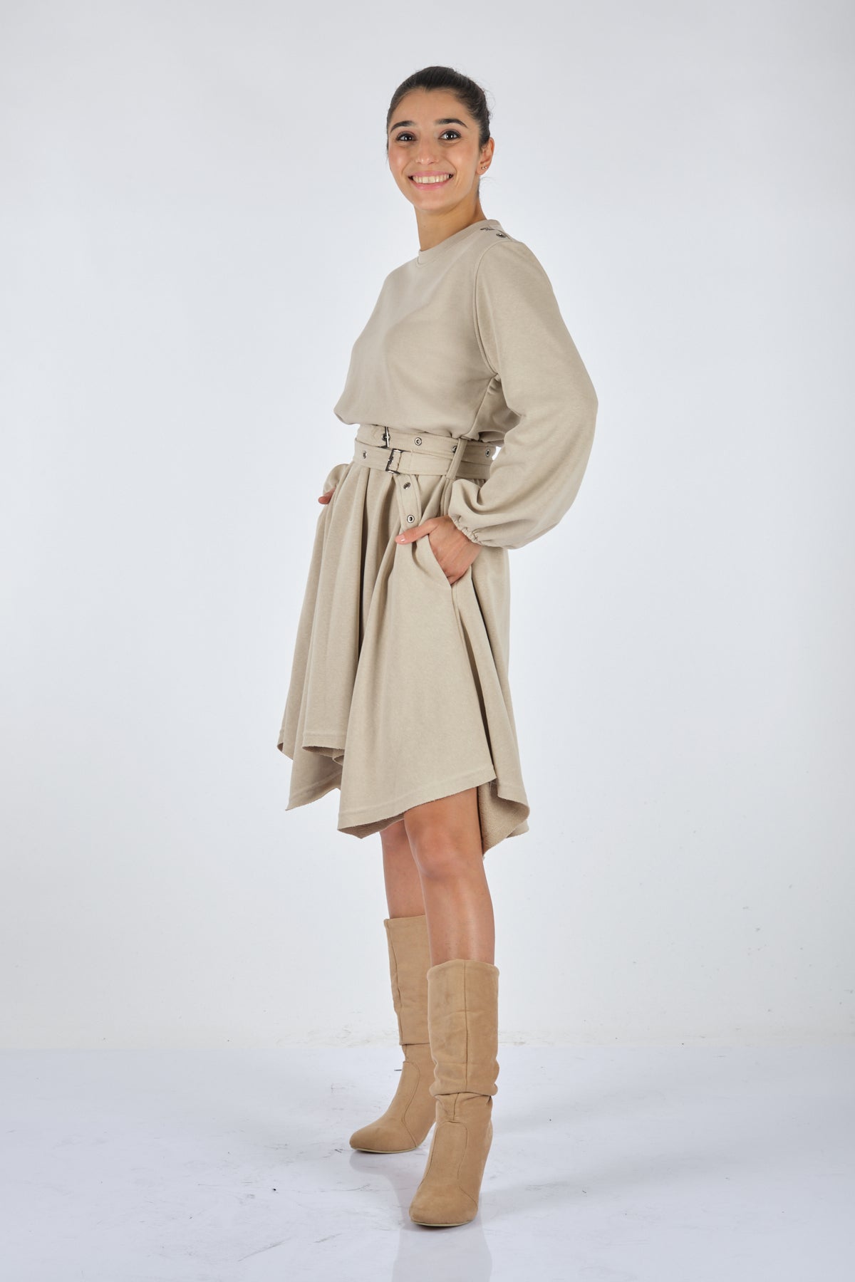 Unique Mode Minimalist Oversize Midi Elbise - Günlük & Özel Gün Secondary image