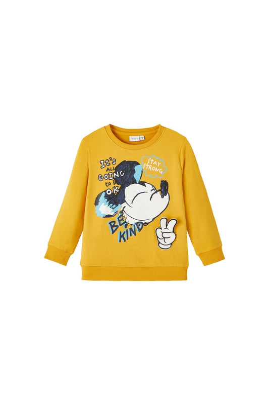 Erkek Çocuk Mickey Mouse Baskılı Uzun Kol Sweatshirt-Yumuşak ve Konforlu