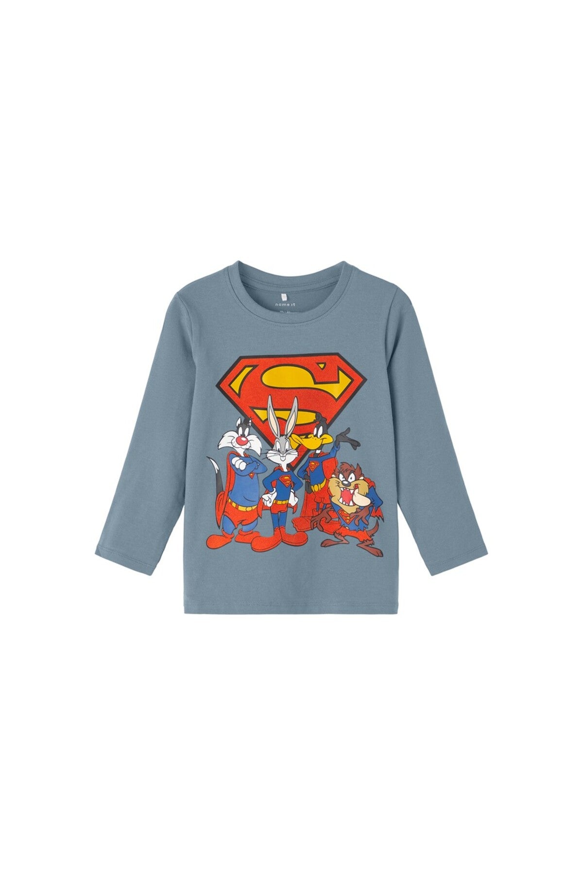 Erkek Çocuk Uzun Kol Sweatshirt-Süper Kahraman Baskı-Günlük Main image