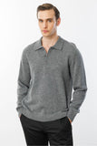 Men's Polo Collar Basic Wool Sweater Pattern