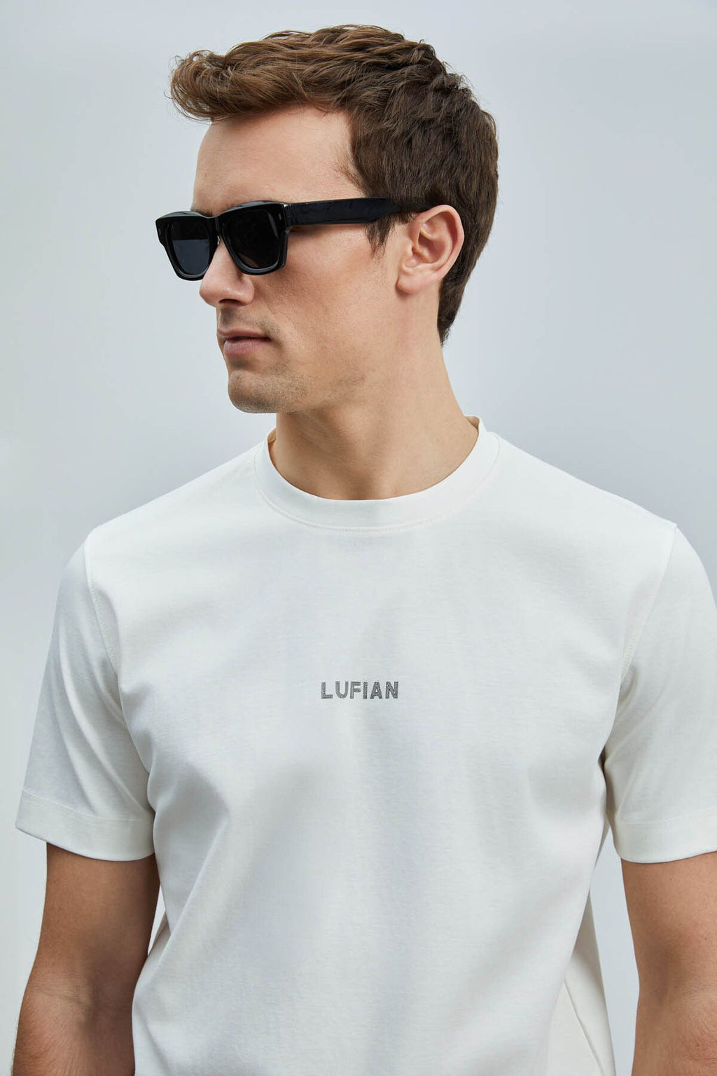 Lufian Oversize Minimalist Yuvarlak Yaka Kısa Kol Erkek T-Shirt