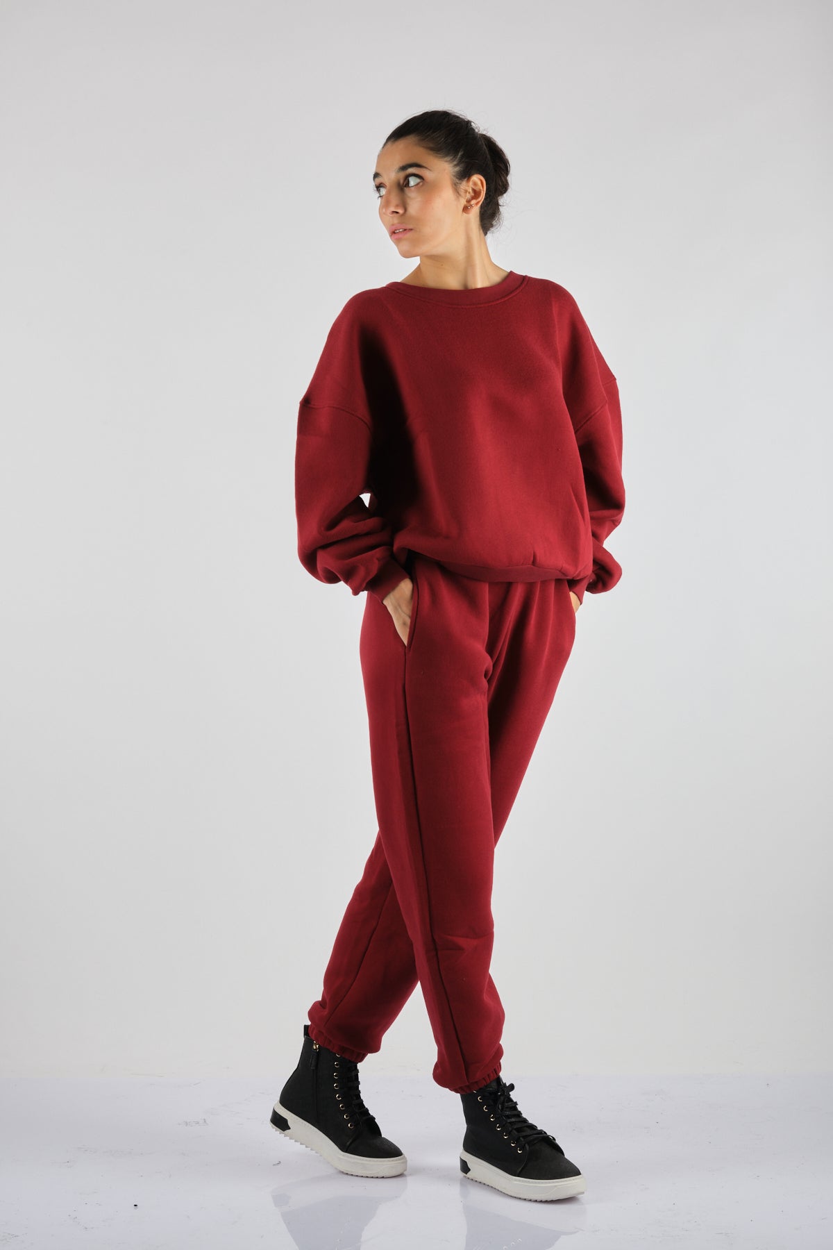 A.Vintage Oversize Kadın Eşofman Altı - Minimalist Günlük Stil Main image
