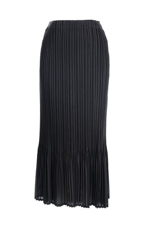 Ekol Pleated Midi Skirt - Minimalist & Chic Everyday Style