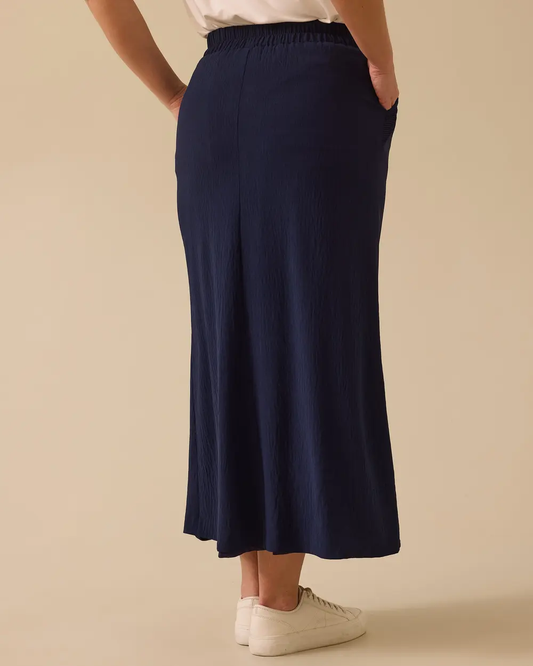 Gala-xi Minimalist High-Waisted Midi Skirt - Everyday Use