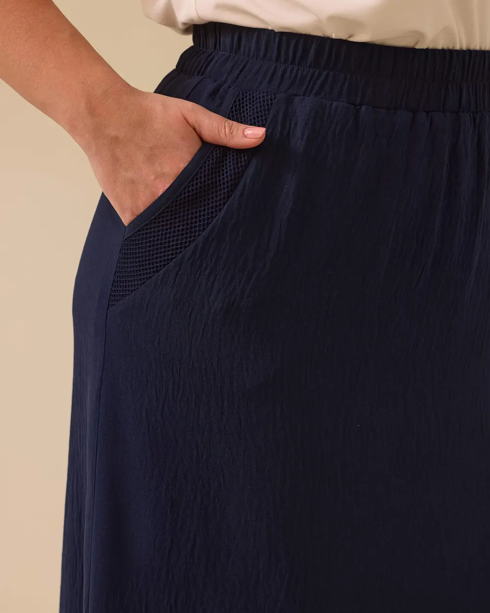 Gala-xi Minimalist Yüksek Bel Midi Etek - Günlük Kullanım Secondary image