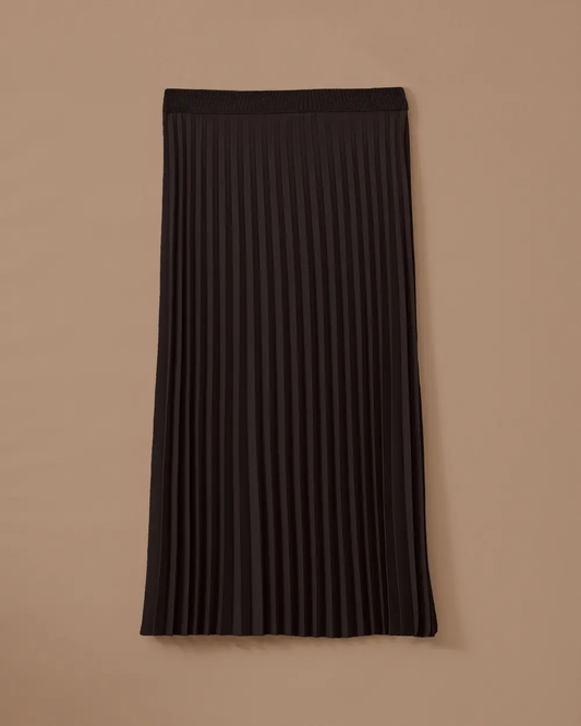 Plus size stretchy waist pleated basic skirt Gala-Xi