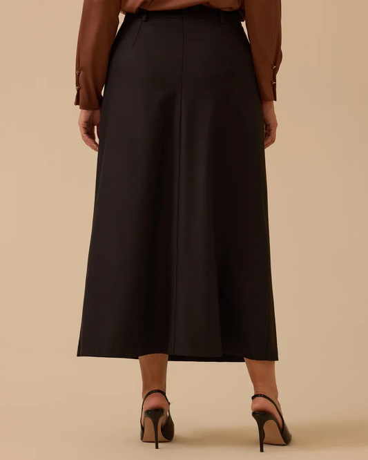 Plus Size Pocketed Straight Skirt Gala-Xi