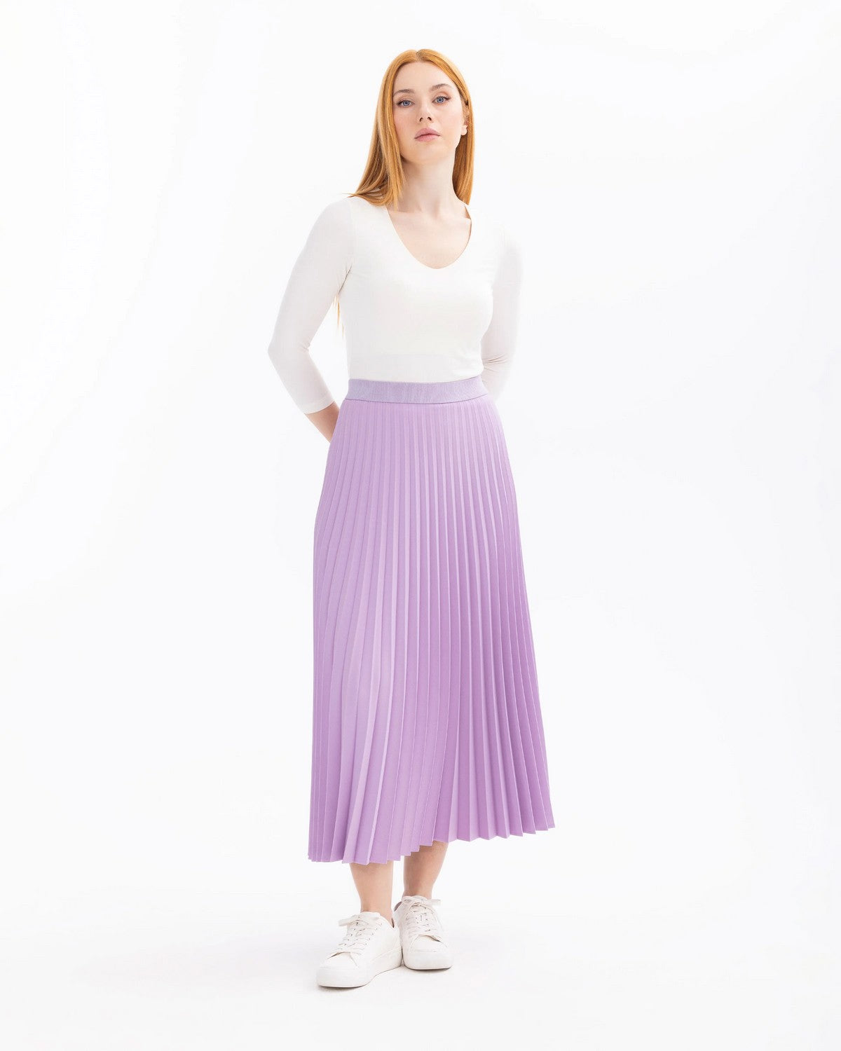 SCL Midi Pileli Etek: Minimalist Günlük Stil - Şimdi Al! Main image