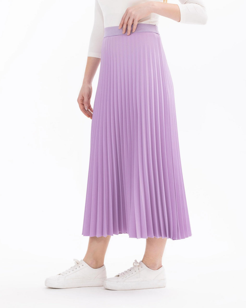 SCL Midi Pileli Etek: Minimalist Günlük Stil - Şimdi Al!