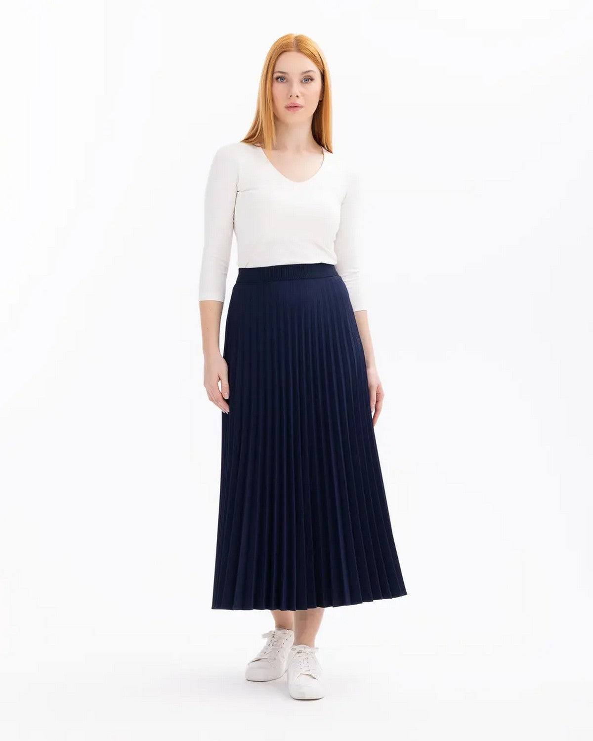 SCL Midi Pileli Etek: Minimalist Günlük Stil - Şimdi Al!