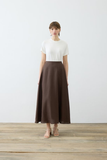 Tailor Shop Minimalist Midi Linen Skirt - High Waist - Casual & Chic