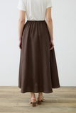 Tailor Shop Minimalist Midi Linen Skirt - High Waist - Casual & Chic