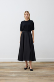 Tailor Shop Minimalist Midi A-Line Skirt - Casual & Chic