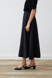 Tailor Shop Minimalist Midi A-Line Skirt - Casual & Chic