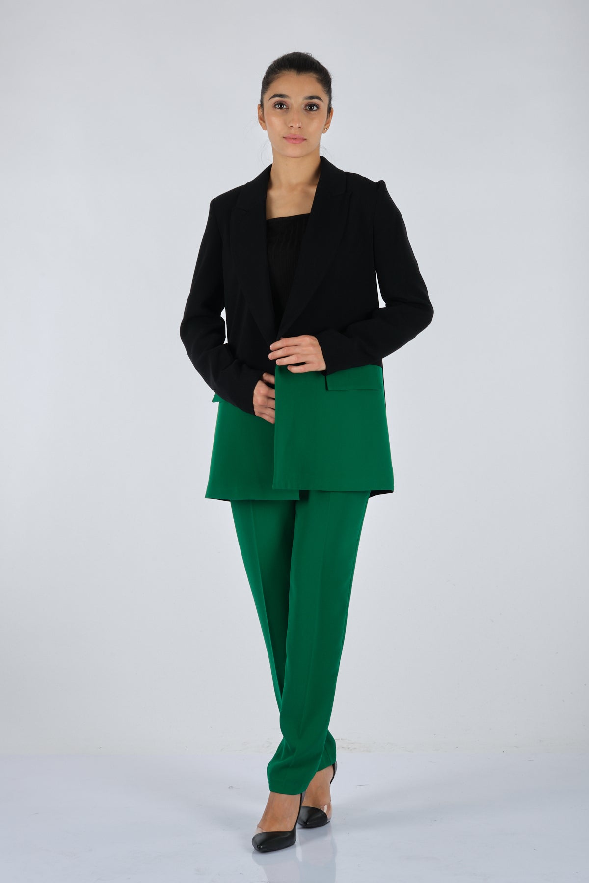 Explosion Minimalist Yüksek Bel Kadın Pantolon - Düz Kesim - Günlük & Ofis