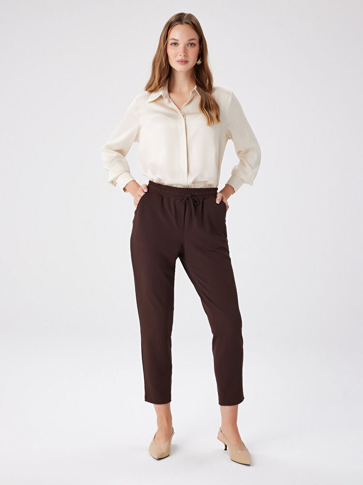 Faik Sönmez Comfort Fit Krep Örme Pantolon Main image