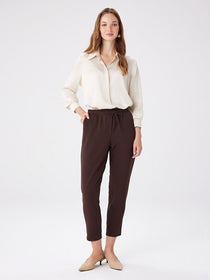 Faik Sönmez Comfort Fit Krep Örme Pantolon