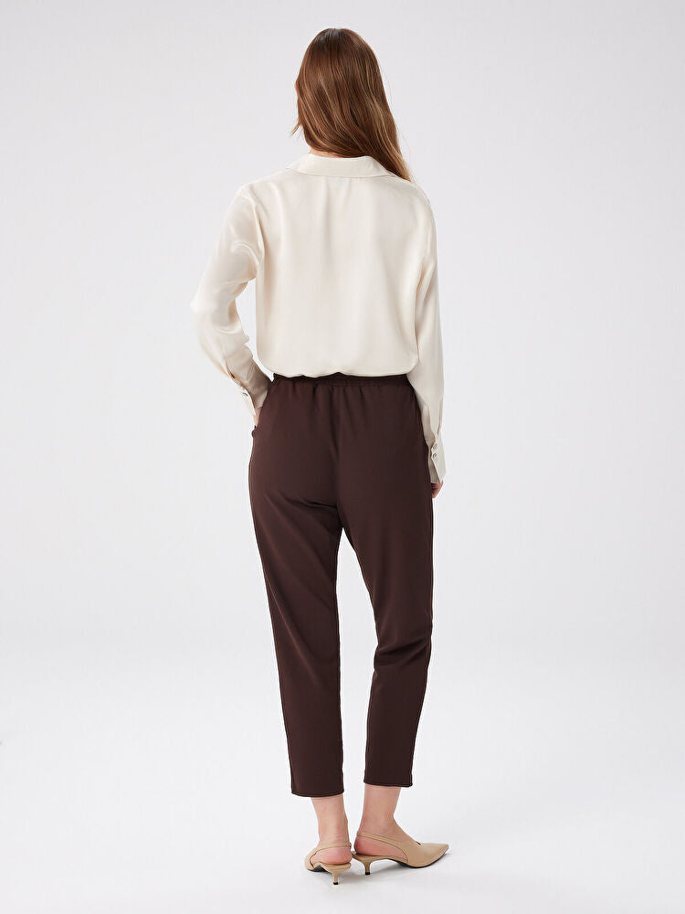 Faik Sönmez Comfort Fit Krep Örme Pantolon