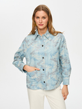 Faik Sönmez Self-Embroidered Sequin Patterned Denim Jacket US26JCK003