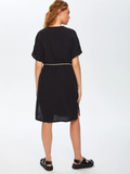 Faik Sönmez Nakışlı Oversize V Yaka Midi Günlük Elbise