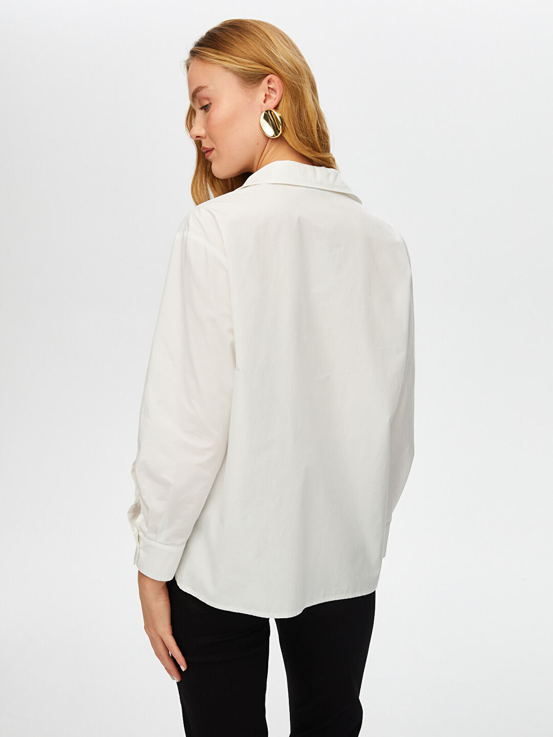 Faik Sönmez Kadın Baskı Ve Nakış Detaylı Poplin Gömlek