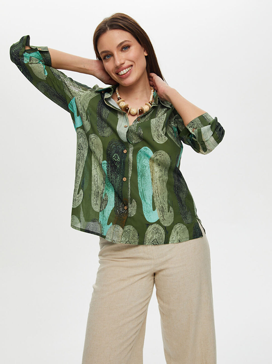 Faik Sönmez Women's Shirt 25YUS25GML056