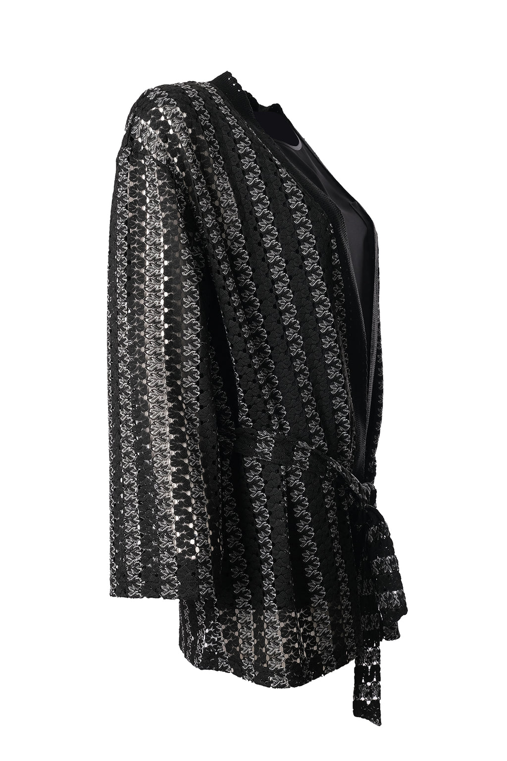 Faik Sönmez Oversize Midi Kimono - Bağcıklı Bel - Minimal Tasarım