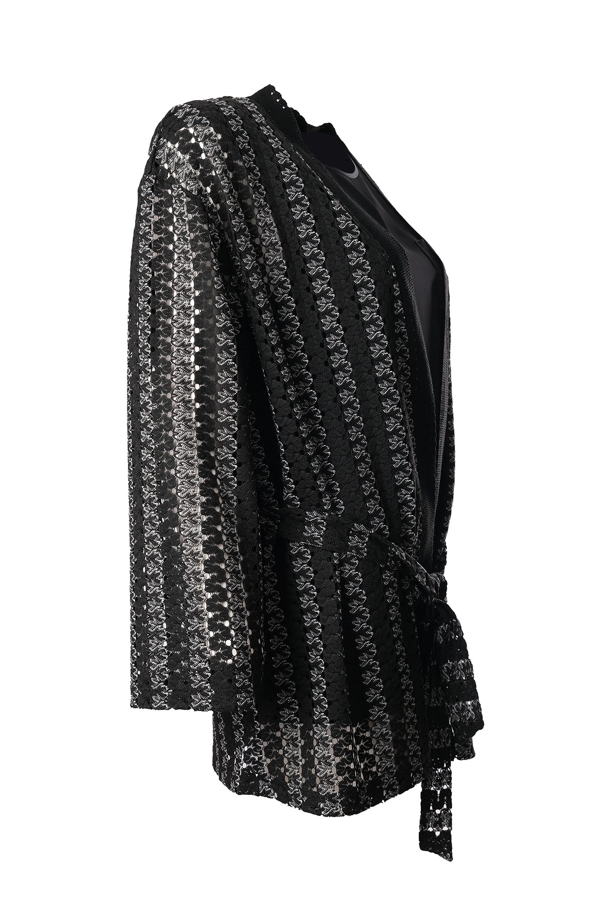 Faik Sönmez Oversize Midi Kimono - Bağcıklı Bel - Minimal Tasarım