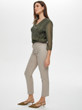 Faik Sönmez Minimalist Kadın Pantolon - Midi Boy, Regular Fit, Günlük & İş