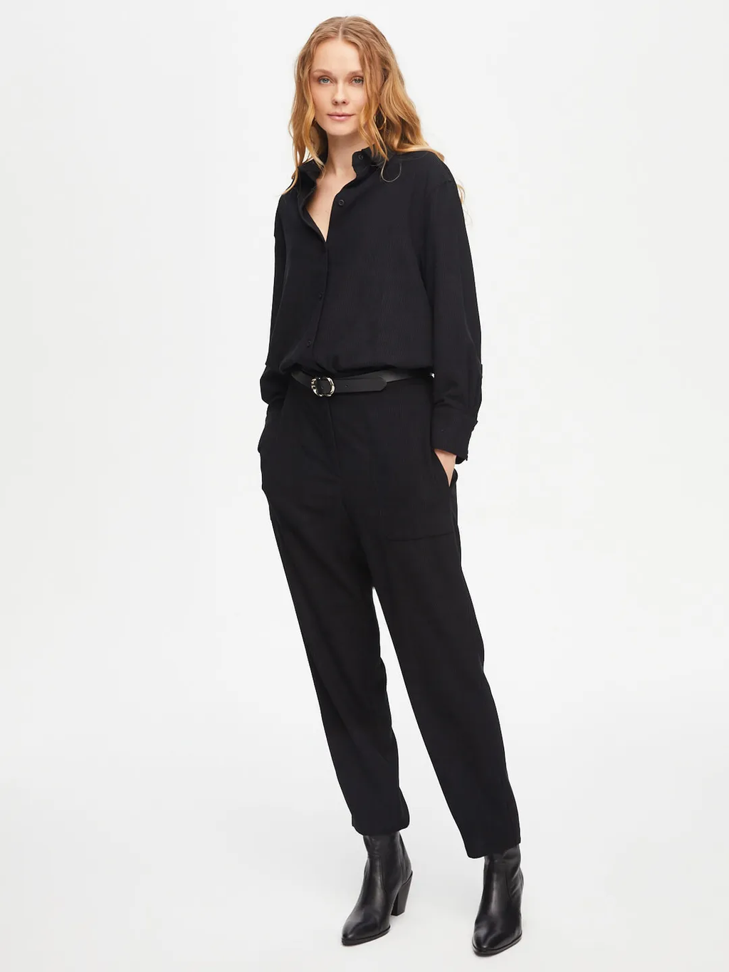 Faik Sönmez Oversize Midi Kadın Pantolon - Minimalist Stil