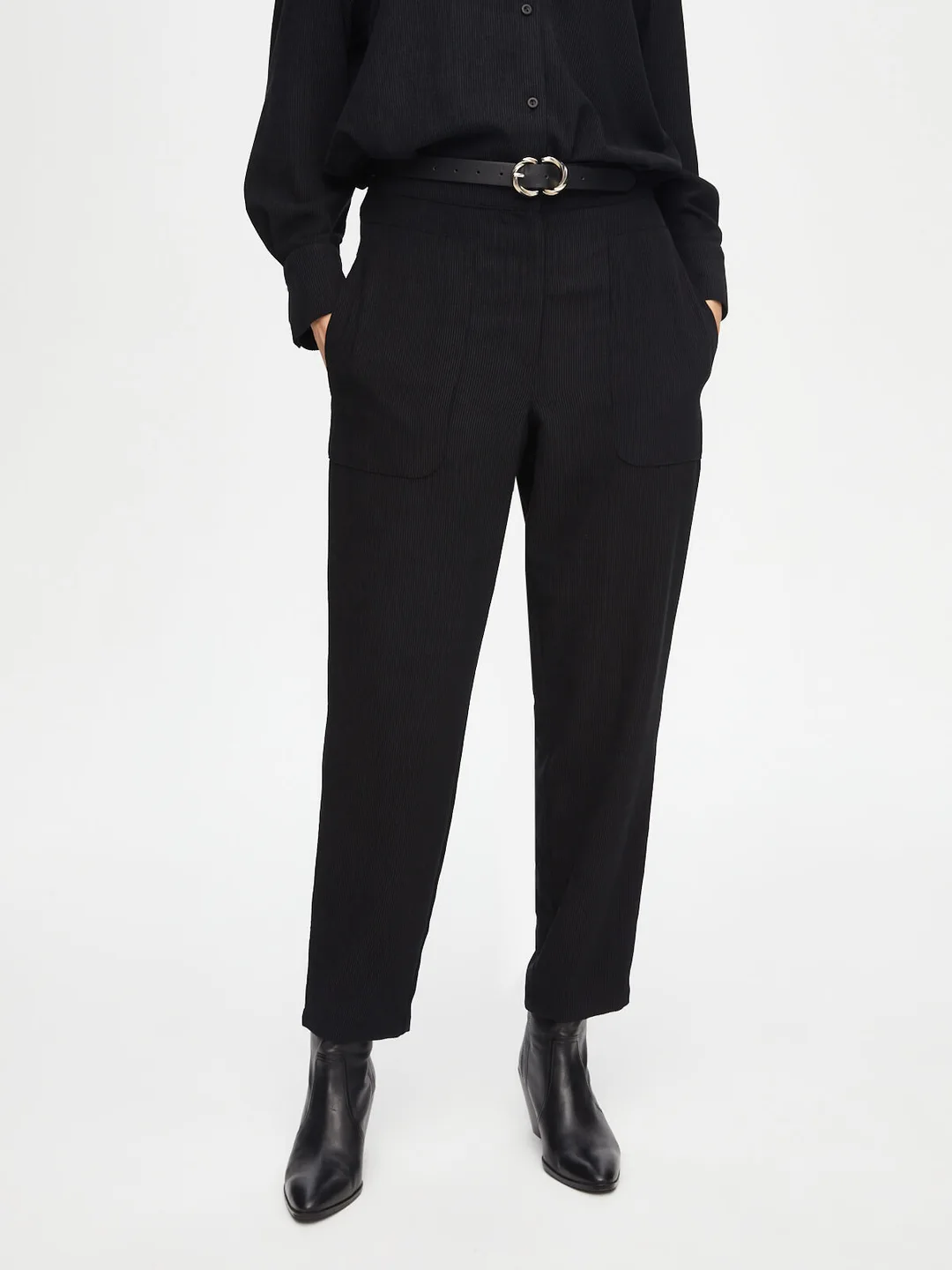 Faik Sönmez Oversize Midi Kadın Pantolon - Minimalist Stil
