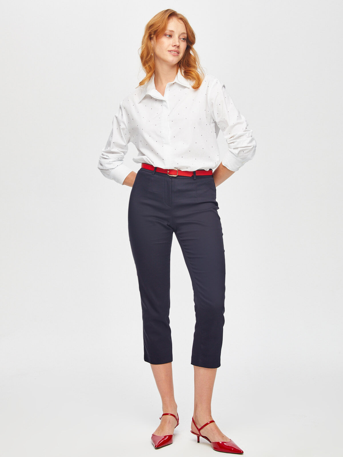 Faik Sönmez Kadın Slim Fit Klasik Capri 25YB00058 Main image