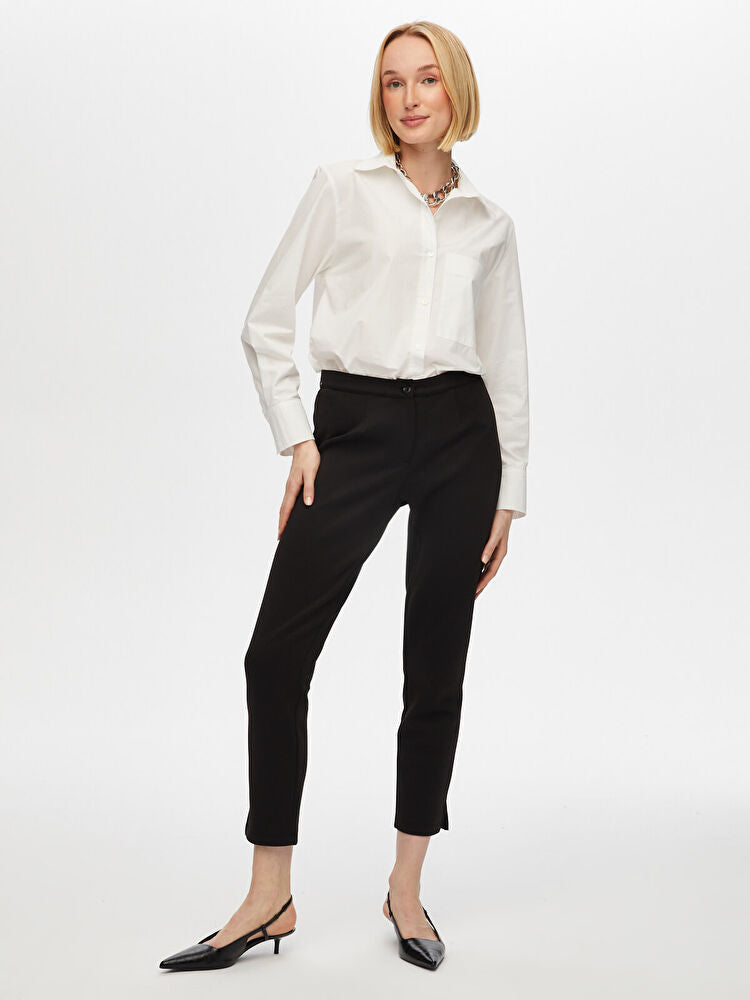 Faik Sönmez Kadın Slim Fit Örme Pantolon 25YB00053-1 Secondary image