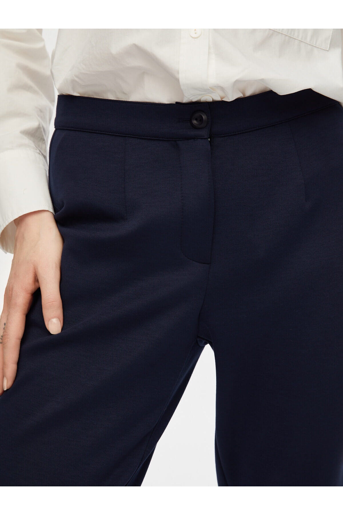 Faik Sönmez Kadın Slim Fit Örme Pantolon 25YB00053-1