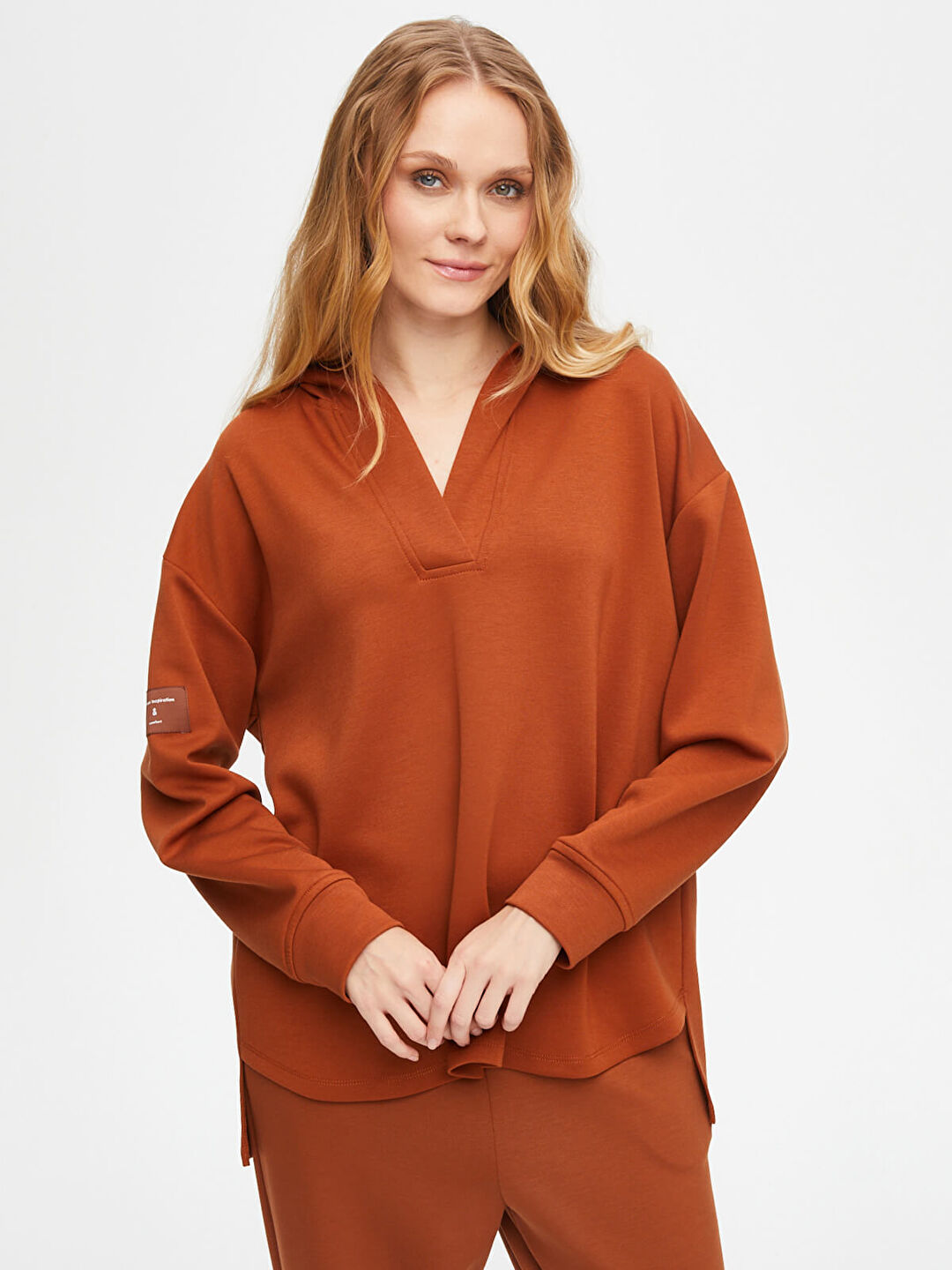 Faik Sönmez Kadın Kapüşonlu Modallı Sweatshirt U69508 Main image