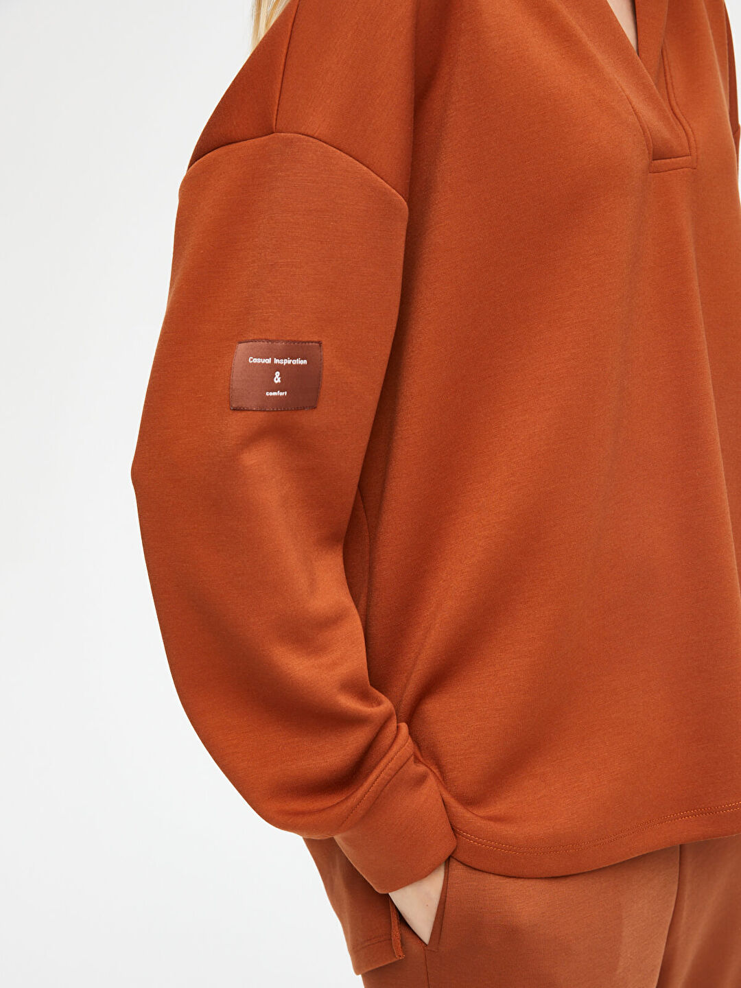 Faik Sönmez Kadın Kapüşonlu Modallı Sweatshirt U69508 Secondary image