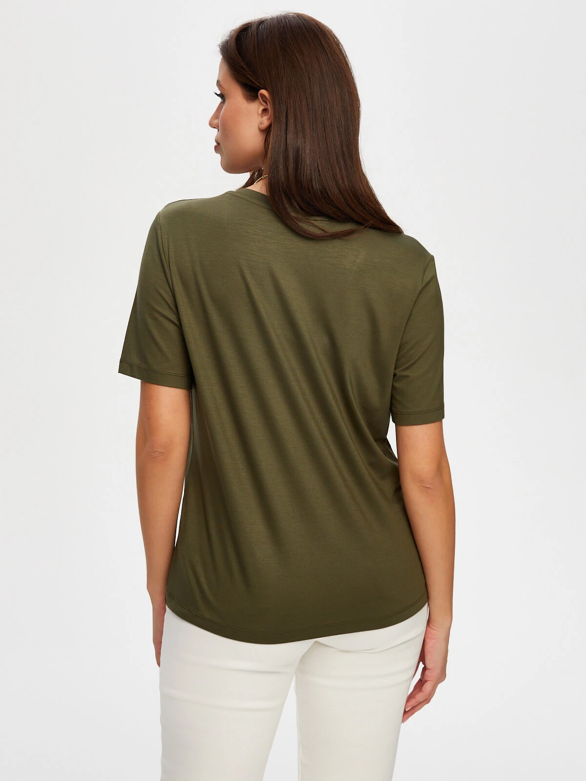Faik Sönmez Oversize V Yaka Kadın T-Shirt - Rahat ve Şık