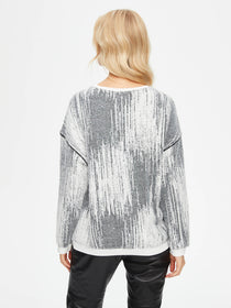 Faik Sönmez Kadın Triko Görünümlü Yuvarlak Yaka Sweatshirt U69511
